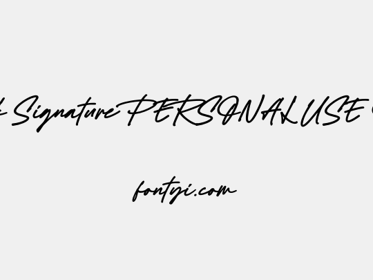 Black Signature PERSONAL USE ONLY