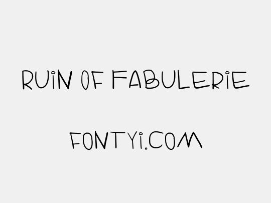 Ruin Of Fabulerie