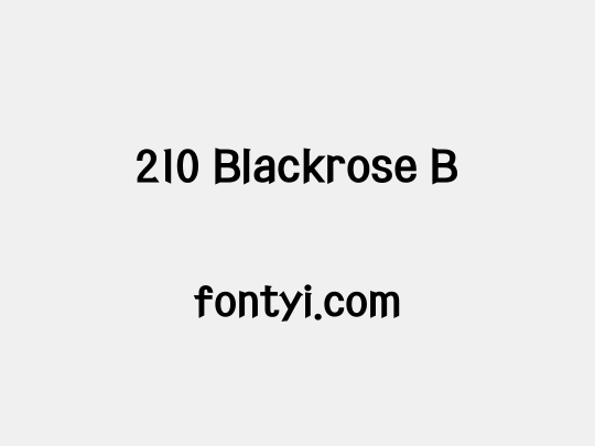210 Blackrose B