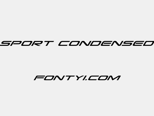 Grand Sport Condensed Italic