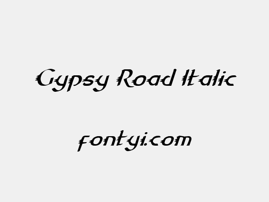Gypsy Road Italic