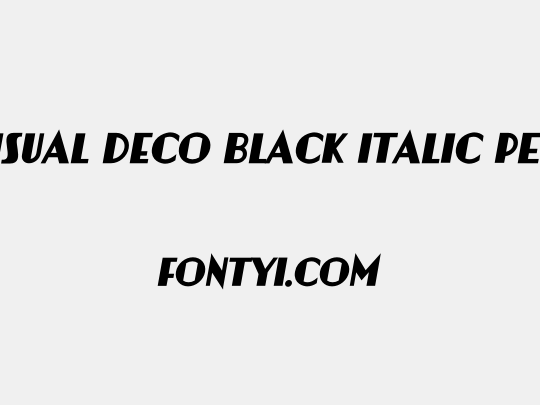 Artisual Deco Black Italic PERSONAL USE ONLY PERSONAL USE ONLY