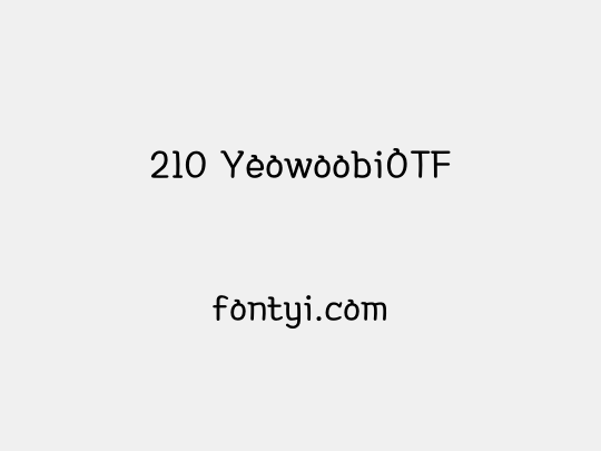 210 YeowoobiOTF