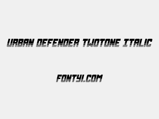 Urban Defender TwoTone Italic