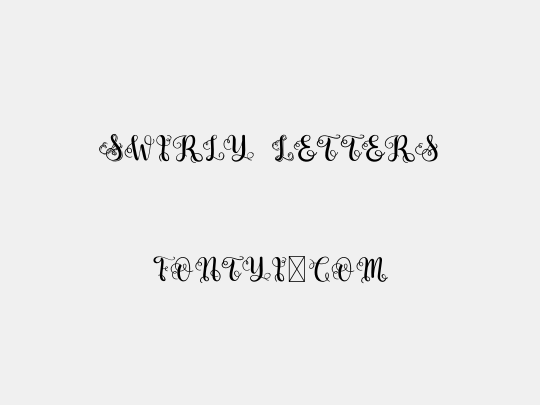 Swirly Letters
