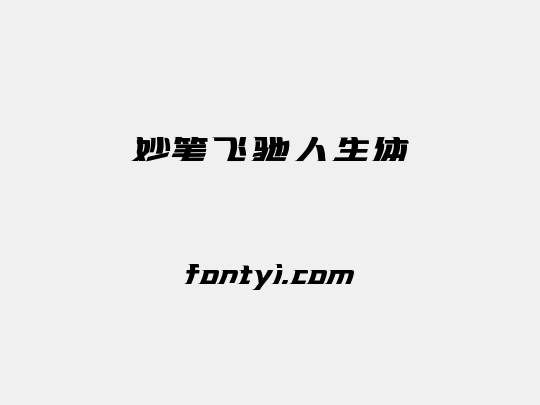 妙笔飞驰人生体