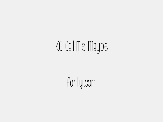 KG Call Me Maybe