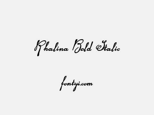 Rhalina Bold Italic