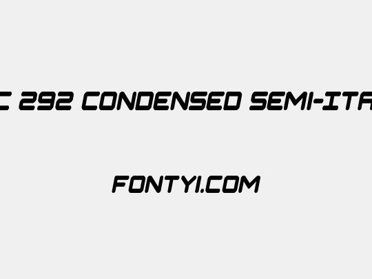 NGC 292 Condensed Semi-Italic