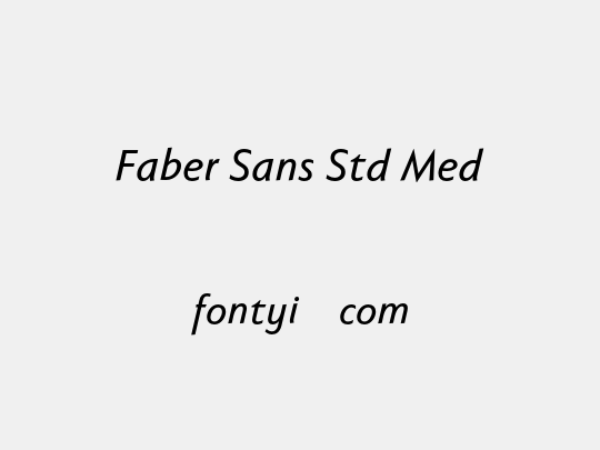 Faber Sans Std Med
