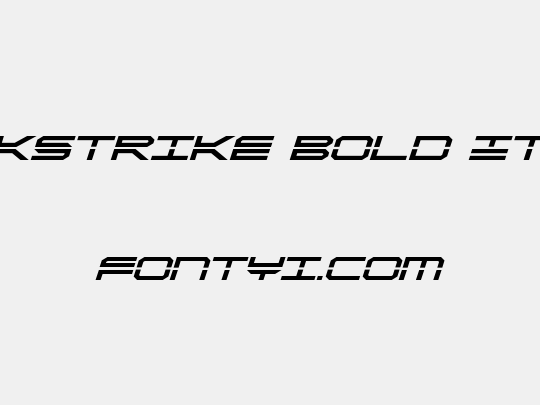QuickStrike Bold Italic