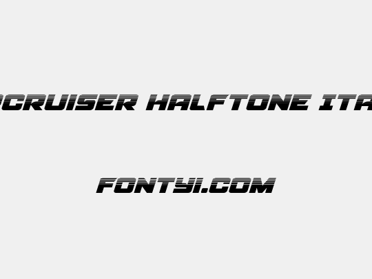 Aircruiser Halftone Italic
