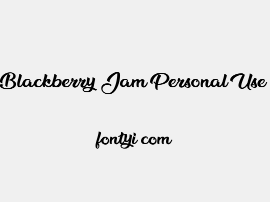 Blackberry Jam Personal Use