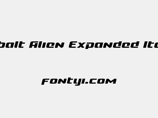 Cobalt Alien Expanded Italic