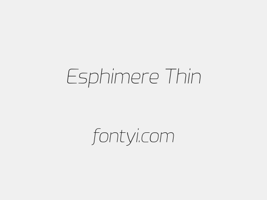 Esphimere Thin