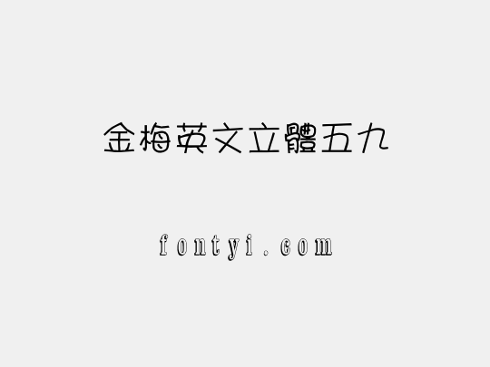 金梅英文立體五九