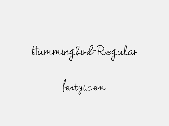 Hummingbird-Regular