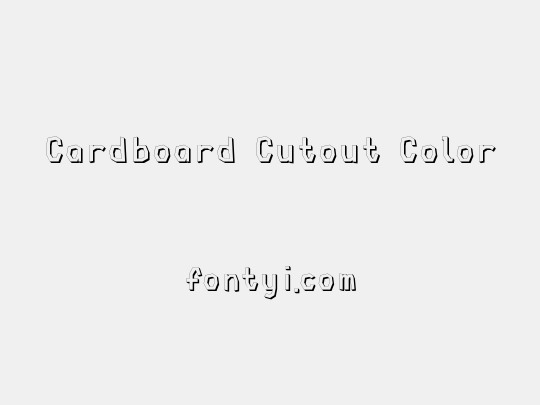 Cardboard Cutout Color