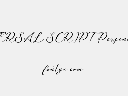 UNIVERSAL SCRIPT Personal Use