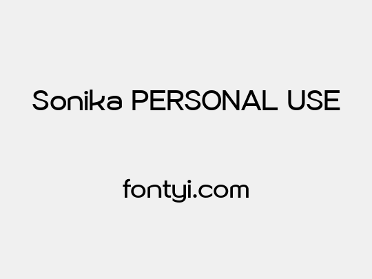 Sonika PERSONAL USE