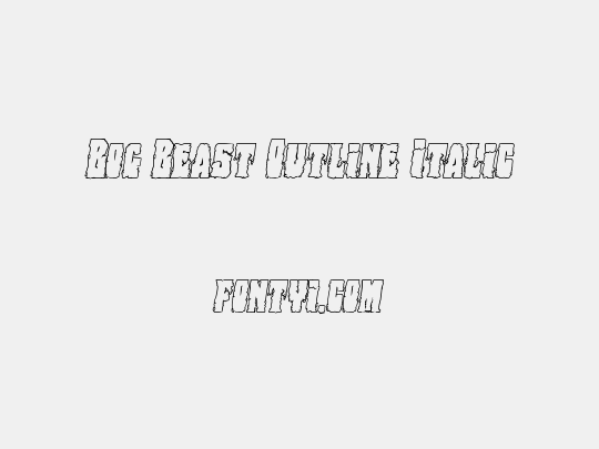 Bog Beast Outline Italic