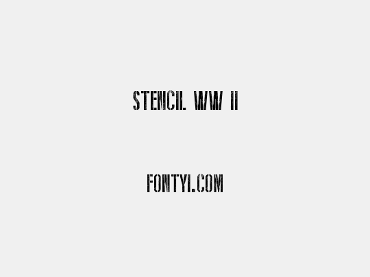 Stencil WW II