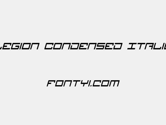 Legion Condensed Italic
