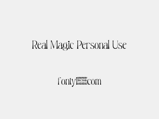 Real Magic Personal Use
