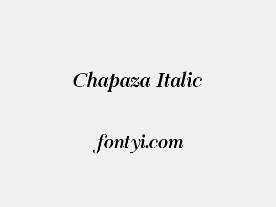 Chapaza Italic