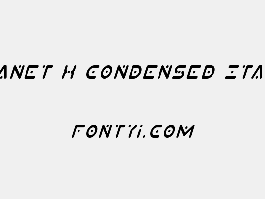 Planet X Condensed Italic