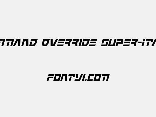 Command Override Super-Italic