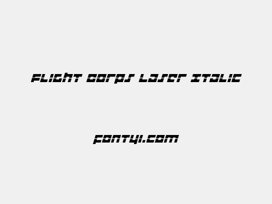 Flight Corps Laser Italic
