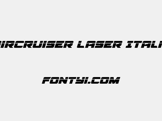 Aircruiser Laser Italic