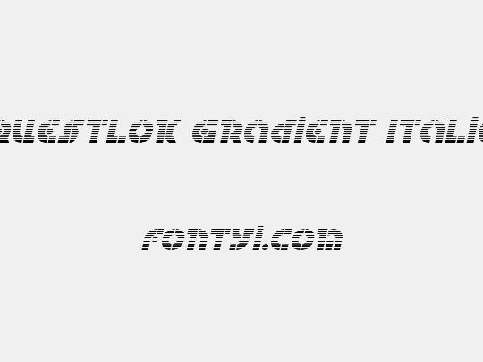 Questlok Gradient Italic