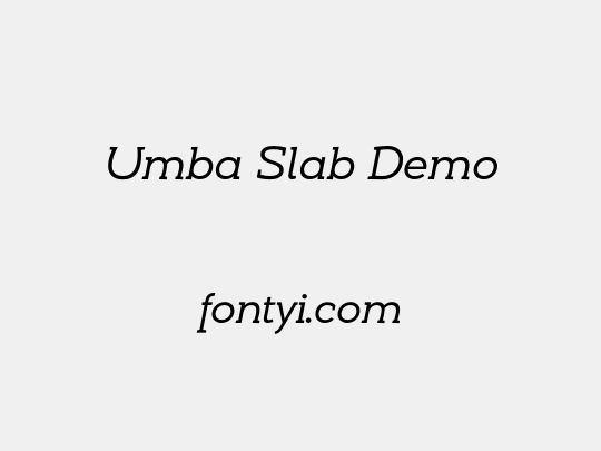 Umba Slab Demo