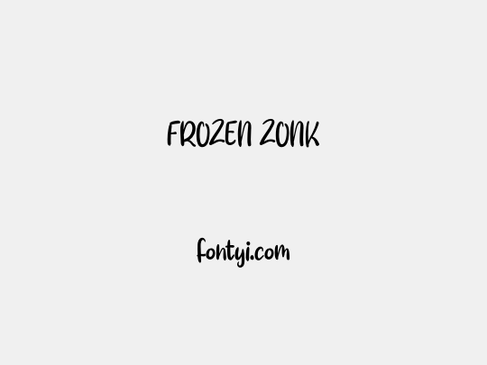 FROZEN ZONK