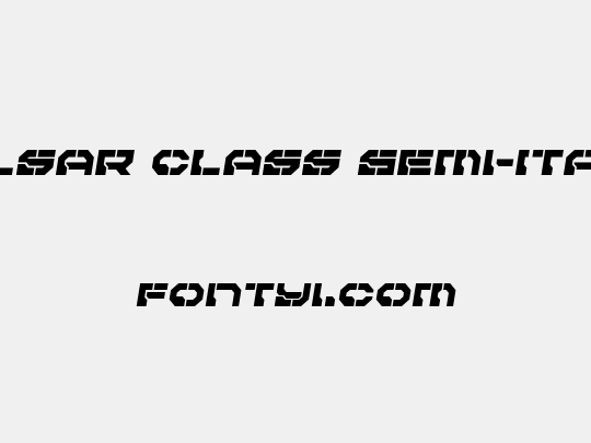 Pulsar Class Semi-Italic