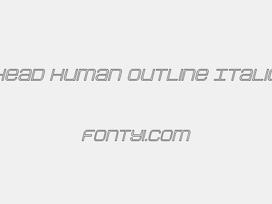 Head Human Outline Italic