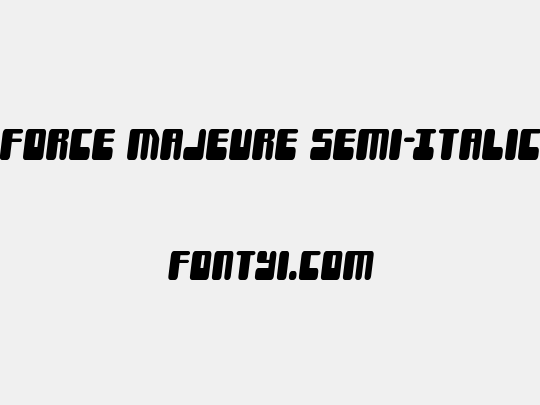 Force Majeure Semi-Italic