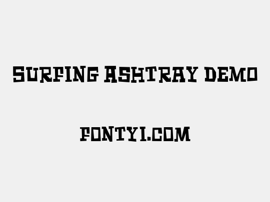 Surfing Ashtray DEMO