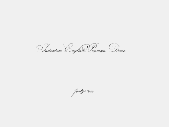 Indenture English Penman Demo