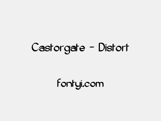 Castorgate - Distort
