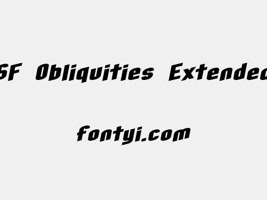 SF Obliquities Extended