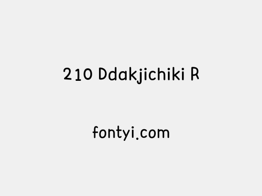 210 Ddakjichiki R