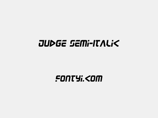 Judge Semi-Italic