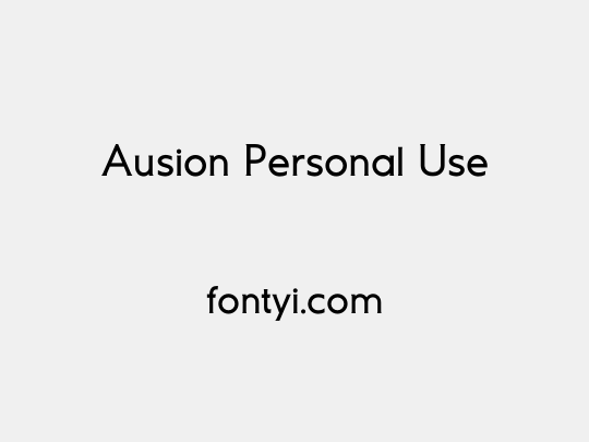 Ausion Personal Use