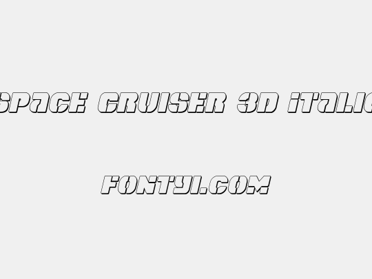 Space Cruiser 3D Italic