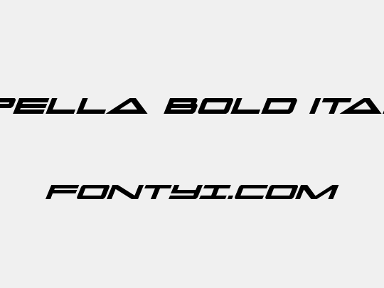 Capella Bold Italic