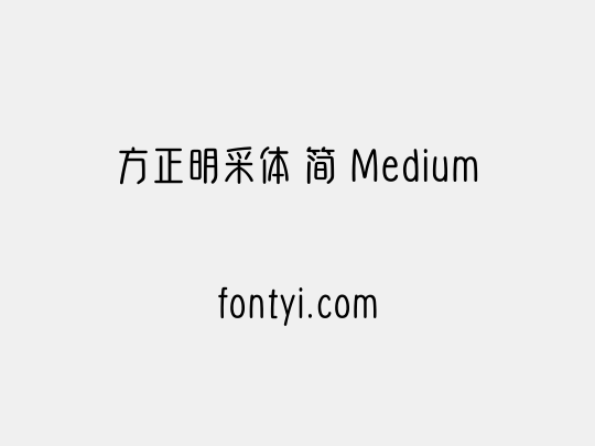 方正明采体 简 Medium
