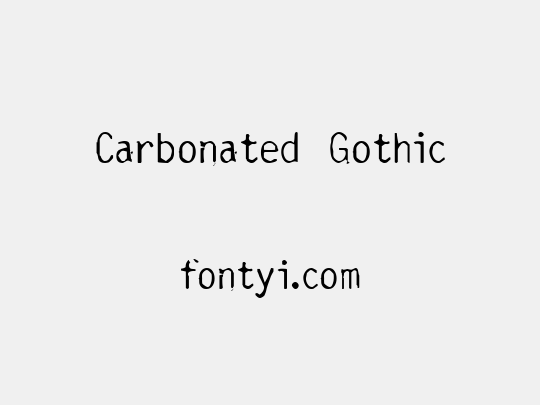 Carbonated Gothic